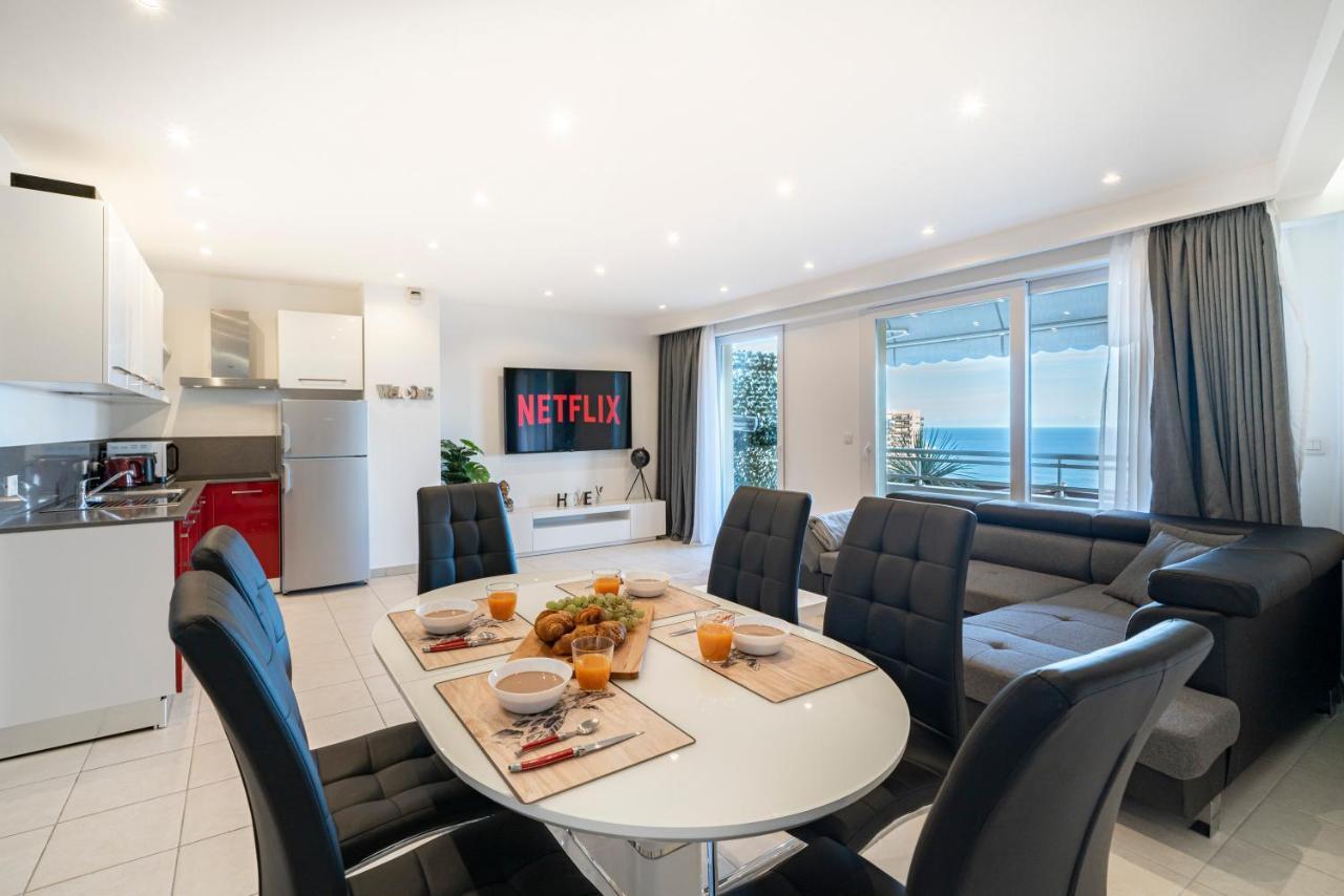Frontiere Monaco, Terrasse, Vue Mer, Parking - Ab Бюсолей Екстериор снимка